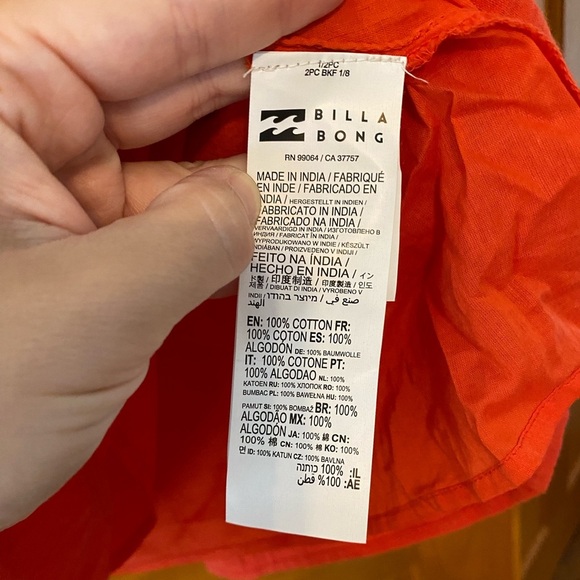 Billabong Juniors Float Away Mini Dress Baby Doll Swing Spaghetti Strap Size S - Picture 3 of 8